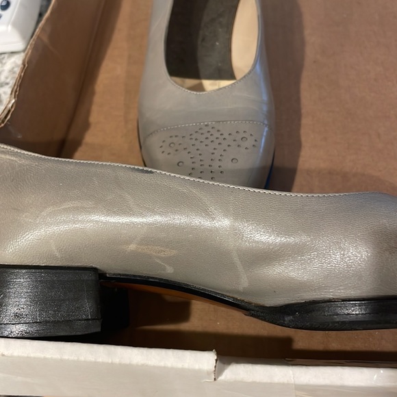 SANDRO VICARI Gray Box Toe Shoes Made in Italy Size 381/2 - Picture 4 of 8